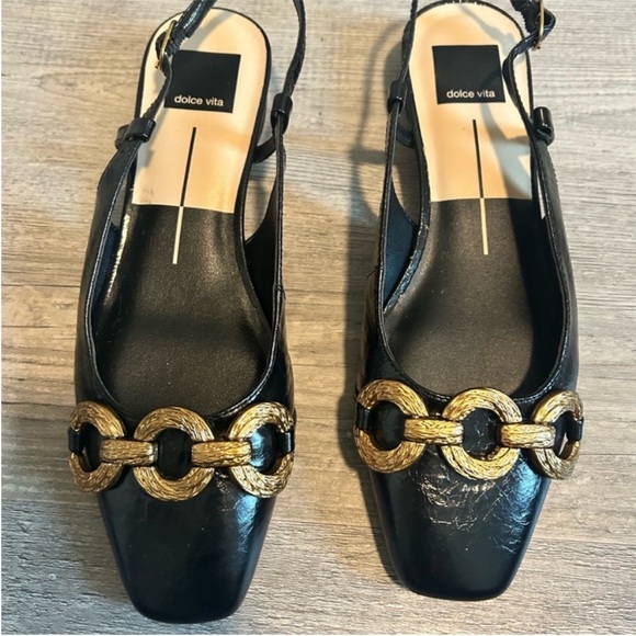 Dolce Vita • Romano Midnight Flats in Black/Gold - Picture 1 of 5